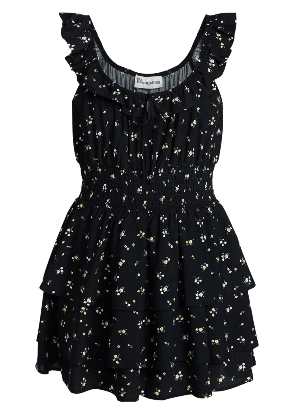 No Boundaries Ruffle Smocked Waist Romper